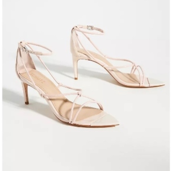 NWT SCHUTZ Pamella Rose Nude Mid Rise Heel SZ 8 - Picture 1 of 5
